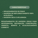 Ver imagem 6 de 100 Ripas Sarrafos de Pinus 1x2x50cm Aplainado Artesanato