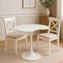 Ver imagem 2 de Mesa de Jantar Tulipa Saarinen Organica Malu 80cm Laca Branca