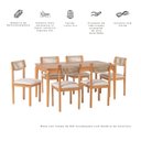 Ver imagem 6 de Conjunto Sala de Jantar com 1 Mesa Tampo Laminado 160cm e 6 Cadeiras Corda Florença