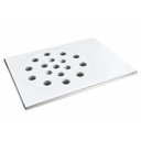 Ver imagem 1 de Ralo Box Quadrado Branco em ABS 10 x 14 Centímetros - 2718 - Estrela