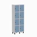 Ver imagem 1 de Armário Locker Guarda Volume Aço Light 8 Portas 69x179,5cm Roxo/Cinza/Lilás