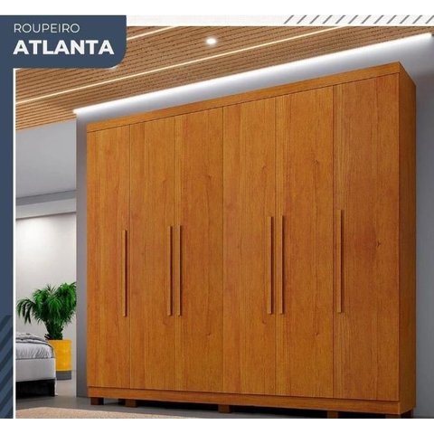 Guarda Roupa Casal 6 Portas Atlanta Benetil Móveis - Cinamomo