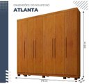 Ver imagem 3 de Guarda Roupa Casal 6 Portas Atlanta Benetil Móveis - Cinamomo
