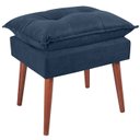 Ver imagem 1 de Puff Puf Opall Pes Palito 55x40cm Suede Azul Marinho MPassos
