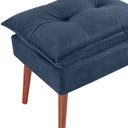Ver imagem 5 de Puff Puf Opall Pes Palito 55x40cm Suede Azul Marinho MPassos