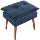 Ver imagem 4 de Puff Puf Opall Pes Palito 55x40cm Suede Azul Marinho MPassos