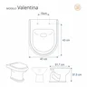 Tampa de Vaso Almofadada Valentina Branco para bacia Hervy - 3