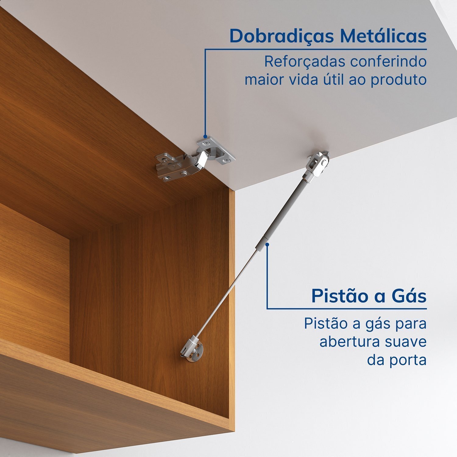 Armario Aéreo Porta Basculante 80cm Soho Cabecasa Madeiramadeira - 4