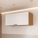 Ver imagem 1 de Armario Aéreo Planejado Porta Basculante 80cm Soho CabeCasa MadeiraOriginals Branco/Freijó
