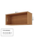 Ver imagem 2 de Armario Aéreo Planejado Porta Basculante 80cm Soho CabeCasa MadeiraOriginals Branco/Freijó