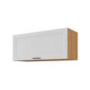 Ver imagem 5 de Armario Aéreo Planejado Porta Basculante 80cm Soho CabeCasa MadeiraOriginals Branco/Freijó