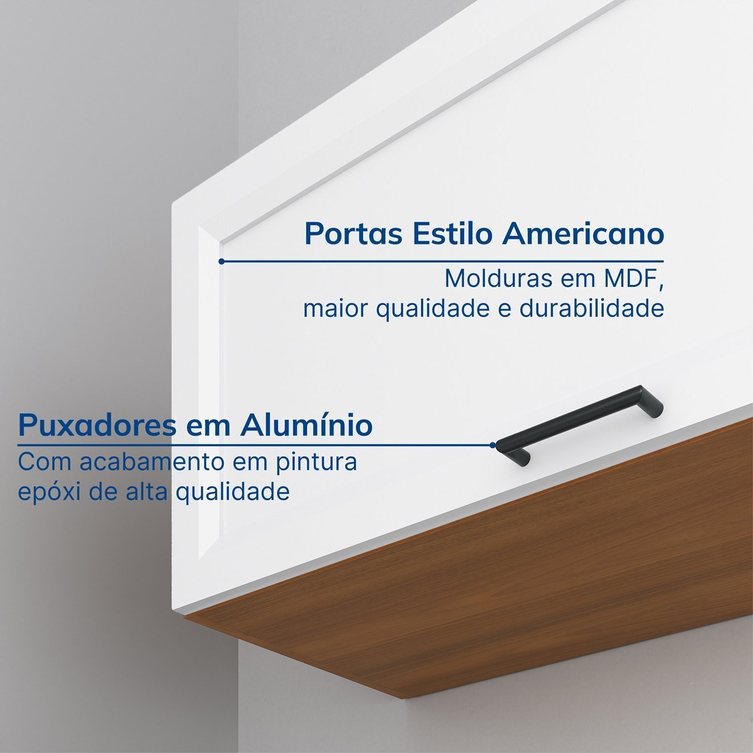 Armario Aéreo Porta Basculante 80cm Soho Cabecasa Madeiramadeira - 3