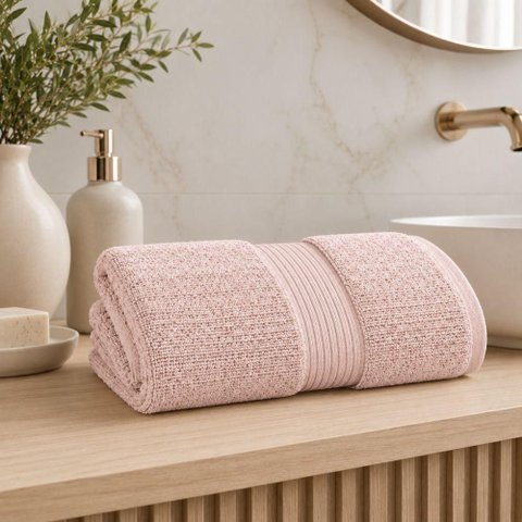 Toalha Banhão Fio Penteado Canelado Rosa 3255 Buddemeyer
