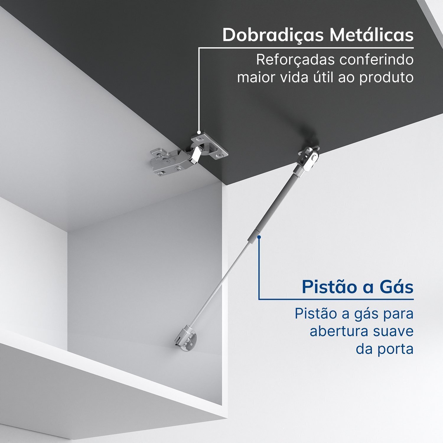 Armario Aéreo Porta Basculante 80cm Soho Cabecasa Madeiramadeira - 4