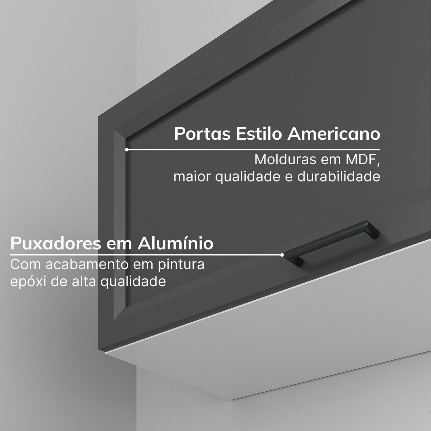 Armario Aéreo Porta Basculante 80cm Soho Cabecasa Madeiramadeira - 3