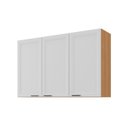 Ver imagem 5 de Armário Aéreo Planejado Triplo 120cm Soho CabeCasa MadeiraOriginals Branco/Freijó