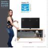 Rack Bancada Sala Para TV 50 Polegadas 136cm Taurus Lukaliam Cinza Perolizado/Tauari - 6