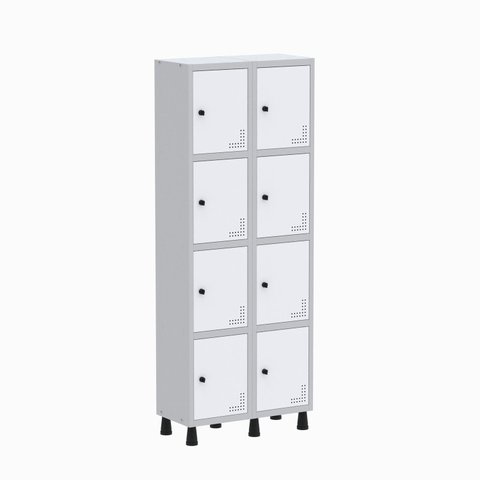 Armário Locker Guarda Volume Aço Light 8 portas 69x179,5cm