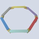 Ver imagem 3 de Passarela Traves de Equilibrio Madeira Maciça Pinus Colorida