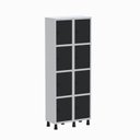 Ver imagem 1 de Armário Locker Guarda Volume Aço Light 8 Portas 69x179,5cm Preto/Cinza