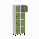 Ver imagem 3 de Armário Locker Guarda Volume Aço Light 8 Portas 69x179,5cm Azul/Cinza/Dali