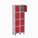 Ver imagem 3 de Armário Locker Guarda Volume Aço Light 8 Portas 69x179,5cm