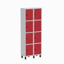 Ver imagem 1 de Armário Locker Guarda Volume Aço Light 8 Portas 69x179,5cm Azul/Cinza/Delrei