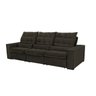 Sofá Retrátil e Reclinável 250 cm New Califórnia Veludo Marrom Chamby Móveis - 3