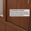 Ver mais imagens de Guarda-Roupa Casal 192cm 4 Portas 7 Gavetas com Espelho e Pés MDF Penedo Marrom/Jequitiba