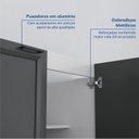 Ver imagem 4 de Balcão Planejado 2 Portas 80cm sem Tampo Soho CabeCasa MadeiraOriginals Cinza/Branco/Grafite
