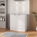 Ver imagem 1 de Balcão Planejado 2 Portas 80cm sem Tampo Soho CabeCasa MadeiraOriginals Branco