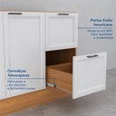 Ver imagem 4 de Balcão Planejado 2 Portas 2 Gavetas 120cm sem Tampo Soho CabeCasa MadeiraOriginals Branco/Freijó