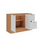 Ver imagem 6 de Balcão Planejado 2 Portas 2 Gavetas 120cm sem Tampo Soho CabeCasa MadeiraOriginals Branco/Freijó