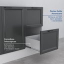 Ver imagem 4 de Balcão Planejado 2 Portas 2 Gavetas 120cm sem Tampo Soho CabeCasa MadeiraOriginals Cinza/Branco/Grafite