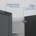 Ver imagem 5 de Balcão Planejado 2 Portas 2 Gavetas 120cm sem Tampo Soho CabeCasa MadeiraOriginals Cinza/Branco/Grafite