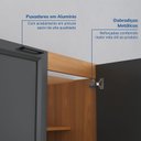 Ver imagem 5 de Balcão Planejado 2 Portas 2 Gavetas 120cm sem Tampo Soho CabeCasa MadeiraOriginals Cinza/Freijó/Grafite