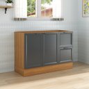 Ver imagem 1 de Balcão 2 Portas 2 Gavetas 120cm sem Tampo Soho CabeCasa MadeiraOriginals