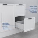 Ver imagem 4 de Balcão Planejado 2 Portas 2 Gavetas 120cm sem Tampo Soho CabeCasa MadeiraOriginals Branco