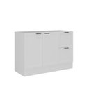 Ver imagem 2 de Balcão Planejado 2 Portas 2 Gavetas 120cm sem Tampo Soho CabeCasa MadeiraOriginals Branco