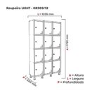 Ver imagem 4 de Armário Locker Guarda Volume Aço Light 12 Portas 103,5x179,5cm