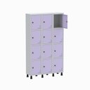Ver imagem 3 de Armário Locker Guarda Volume Aço Light 12 Portas 103,5x179,5cm Verde/Cinza