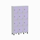 Ver imagem 2 de Armário Locker Guarda Volume Aço Light 12 Portas 103,5x179,5cm