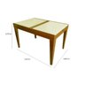 Mesa de Jantar Retangular Extensível com Tampo de Vidro Gênova Mel e Off White - 2