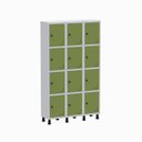 Ver imagem 2 de Armário Locker Guarda Volume Aço Light 12 Portas 103,5x179,5cm