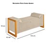Recamier Baú para Cama Queen 150 Cm Detalhe de Madeira Imperial Várias Cores Lh Móveis Recamier Impe - 6