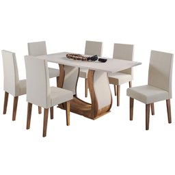 Mesa de Jantar Retangular Royale com 6 Cadeiras Venus - 2