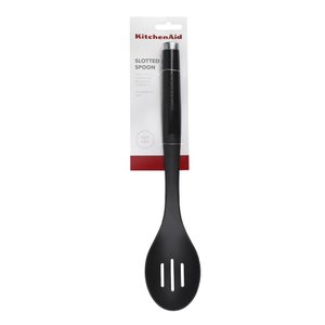 Colher Perfurada Servir de Nylon Cozinha Preta Kitchenaid