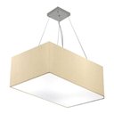 Ver imagem 1 de Lustre Pendente Retangular Md-4372 Cúpula em Tecido 60x40cm Bege