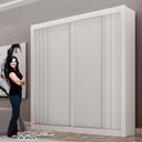 Ver imagem 4 de Guarda Roupa Solteiro 2 Portas Milano Branco – Leifer Móveis