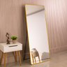 Espelho Grande Corpo Inteiro Sup. Parede e Chão Retangular com Moldura em Metal 170x70cm Dourado - 10